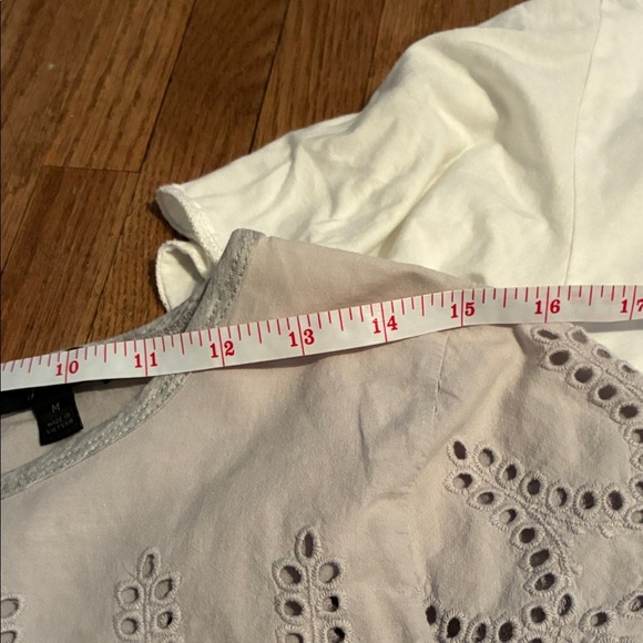 J. Crew Light Gray and White Short Sleeve Tees - Picture 13 of 16